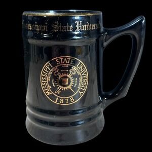 Mississippi State University Beer Stein Mug W.C. Bunting Co. Black Gold Vintage
